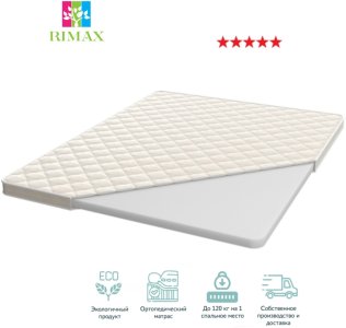 RIMAX Топпер 1, 100x200x5 см, чехол вискоза, жаккард
